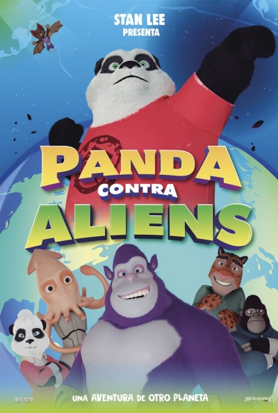 Poster Panda contra Aliens