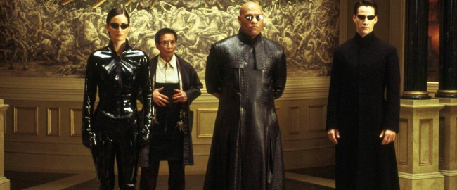 Neo y Morfeo planificando en Matrix Reloaded