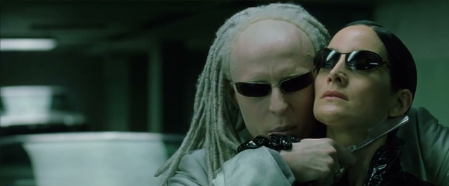 Neo frente al Arquitecto en Matrix Reloaded