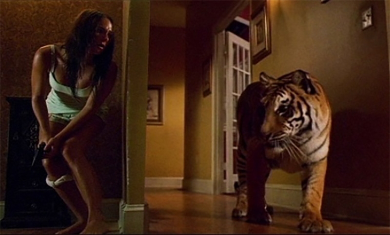 Kelly atrapada en la casa con el tigre