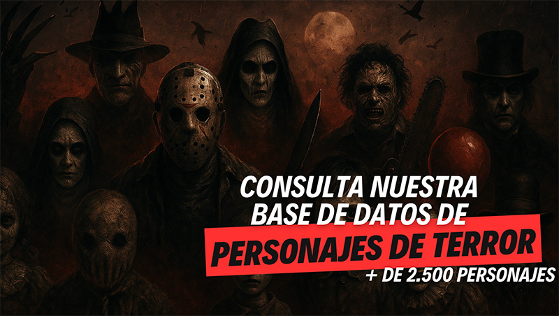 Base de datos de personajes de cine de terror