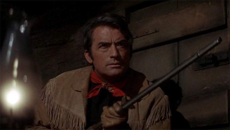 Gregory Peck armado contra Salvaje en La Noche de los Gigantes