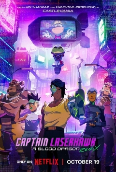 Poster Capitán Laserhawk: Un remix de Blood Dragon