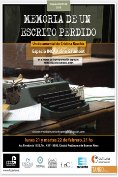 Poster Memoria de un Escrito Perdido
