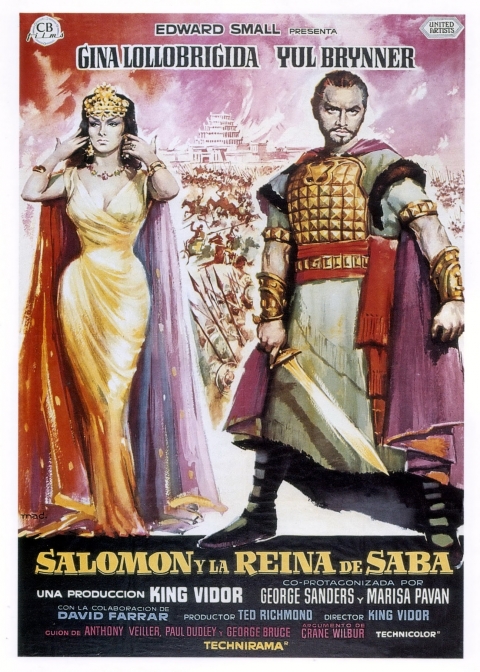 Salomón y la reina de Saba — póster