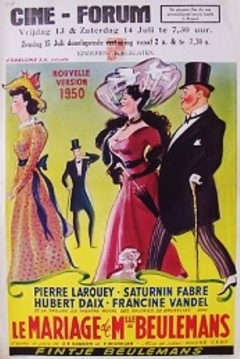 Poster Le Mariage de Mademoiselle Beulemans