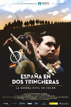 Poster España en dos Trincheras. La Guerra Civil en Color