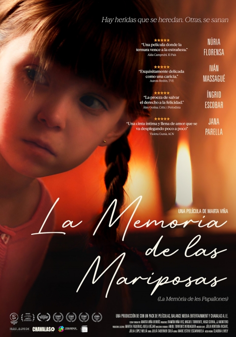 Cartel oficial en español de La memoria de las mariposas