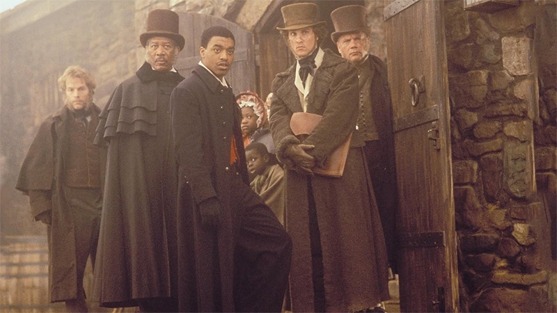 Cinqué y sus compañeros frente al tribunal