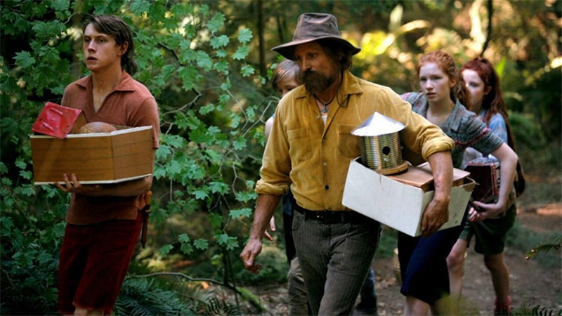 Viggo Mortensen y su familia en Capitán Fantástico