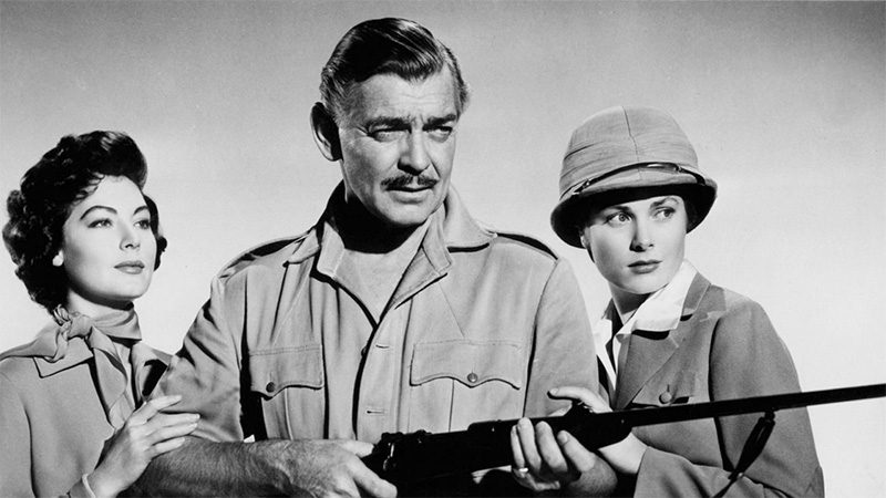 Grace Kelly y Clark Gable en Mogambo
